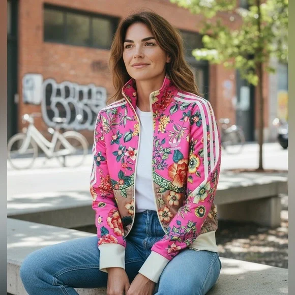 Adidas x Farm Rio Jardineto Firebird floral print track jacket - Picture 2 of 8